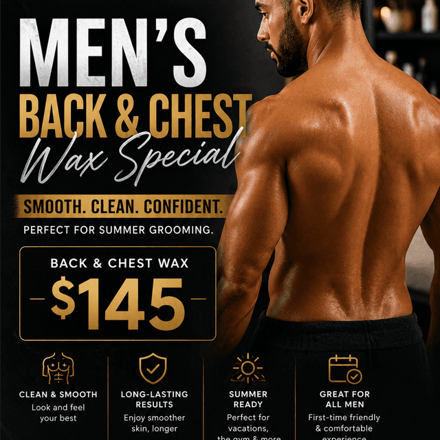 MEN’S BACK & CHEST WAX SPECIAL at Euphoria 7 Spa in St. Louis, MO